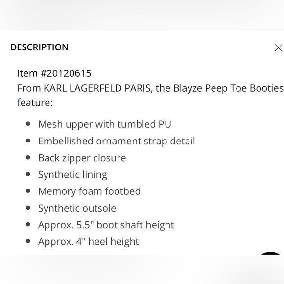 Karl Lagerfeld Paris Blayze Jewel Ornament Ankle Strap Peep Toe Booties - Picture 11 of 12